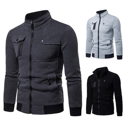 Stylish Zipper Pocket Style Jacket For Men