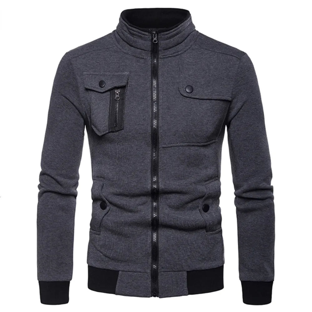 Stylish Zipper Pocket Style Jacket For Men