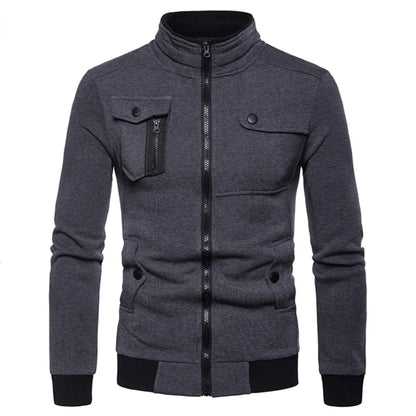 Stylish Zipper Pocket Style Jacket For Men