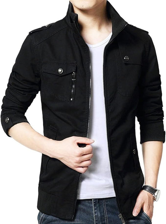 Stylish Zipper Pocket Style Jacket For Men