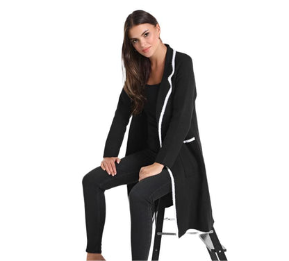 Women's Premium Winter Fleece Plain Lapel Coat