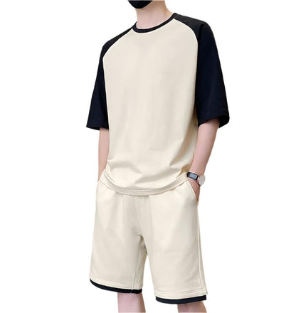 Men's Premium Plain T-Shirt & Shorts Tracksuit