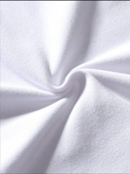 Men's White Polyester Plain T-Shirt