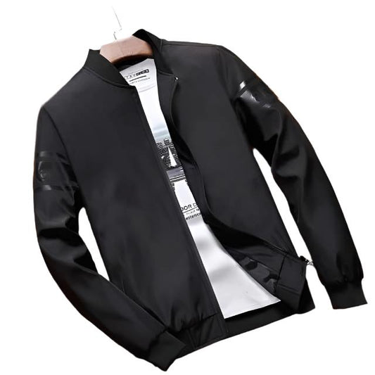 Men's  Stylish Plain Baseball Jacket