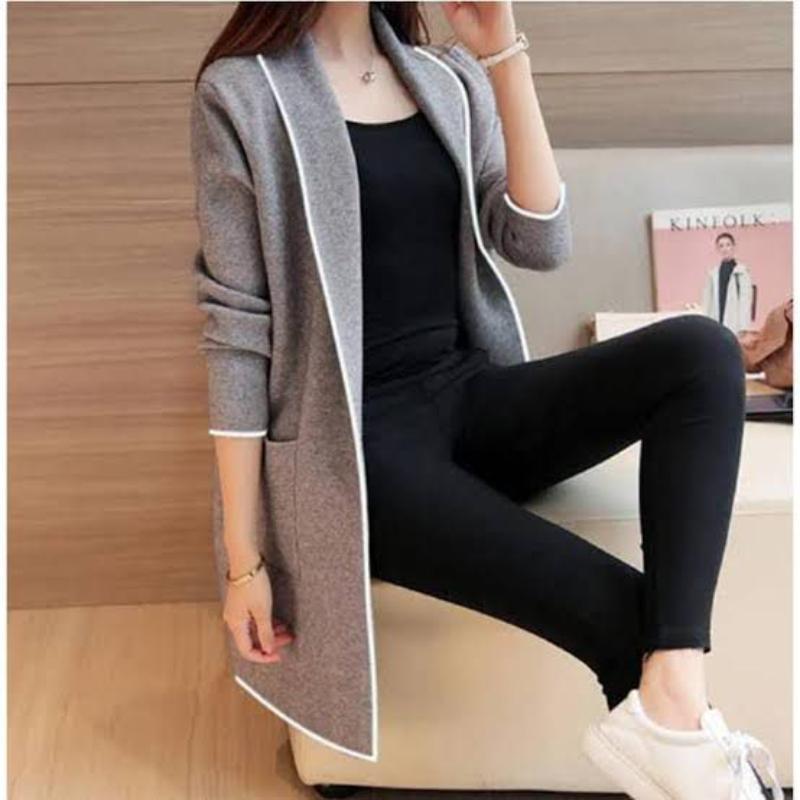 Women's Premium Winter Fleece Plain Lapel Coat